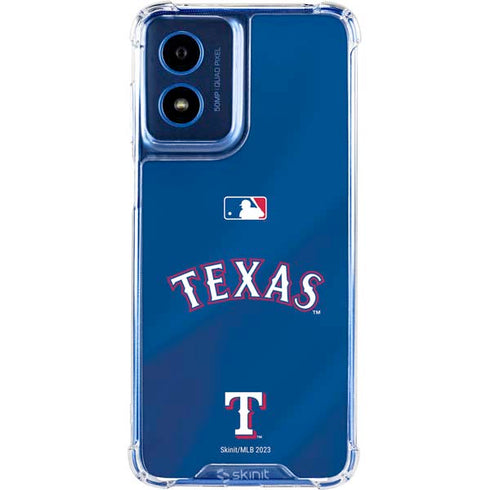 MLB Texas Rangers Alternate/Away Jersey Moto G 5G (2024) Clear Case